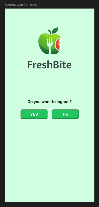 FreshBite Logout Warning